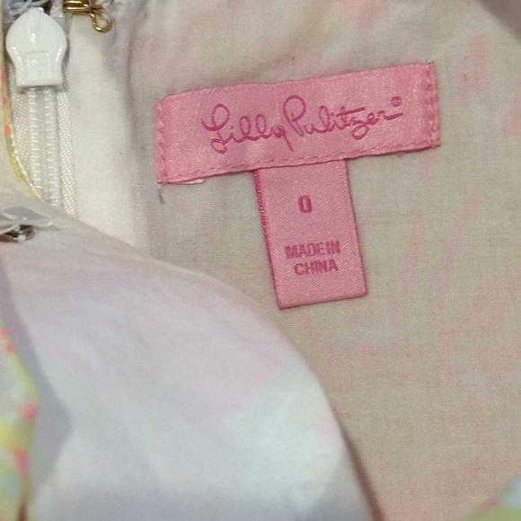 Lilly Pulitzer Janice Shift Dress in Resort White Sun Kissed Pink and Yellow - Picture 7 of 10